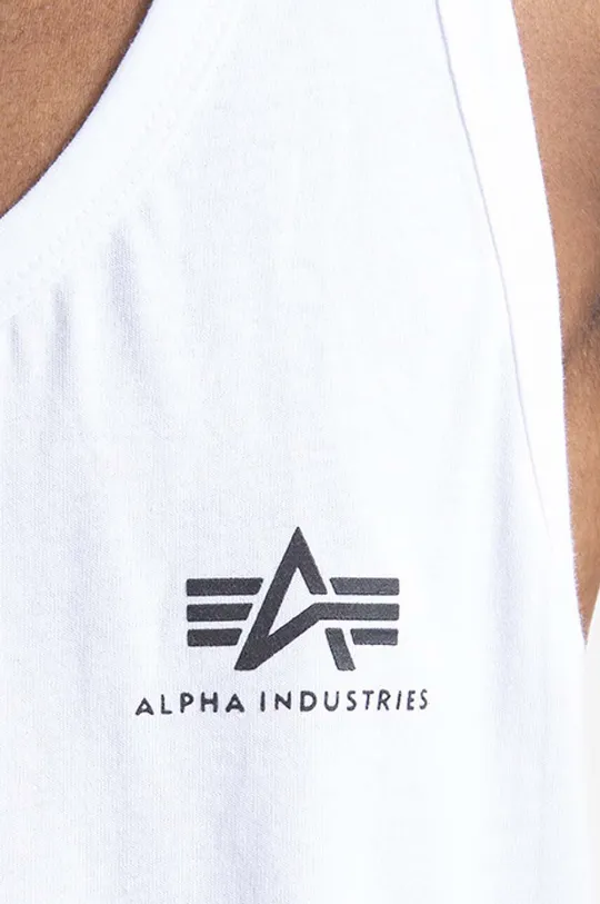 biały Alpha Industries t-shirt bawełniany Basic Tank BB SL
