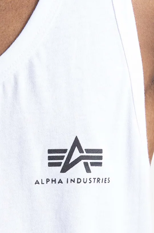 white Alpha Industries cotton T-shirt Basic Tank BB SL