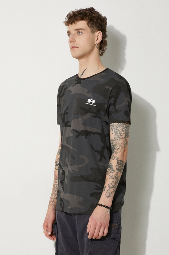 Oblečenie Bavlnené tričko Alpha Industries 128507C.125 sivá