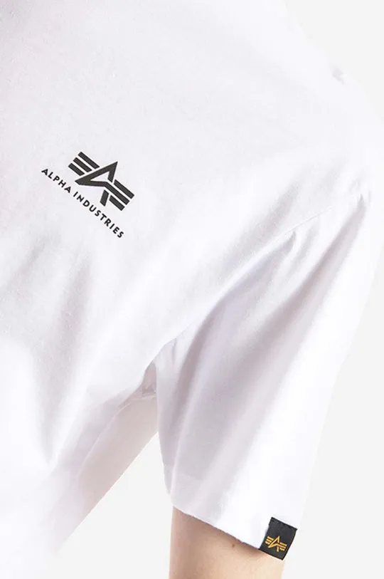 biela Bavlnené tričko Alpha Industries