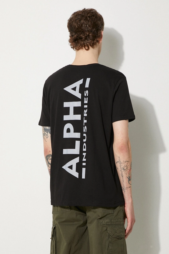 Odzież Alpha Industries t-shirt bawełniany 128507RP.285 czarny