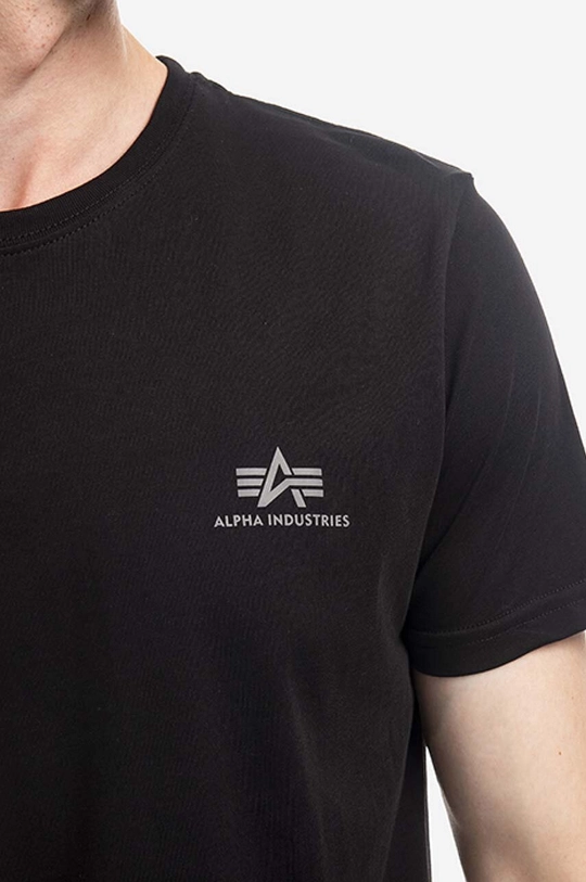 černá Bavlněné tričko Alpha Industries