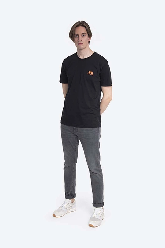 Alpha Industries t-shirt bawełniany czarny