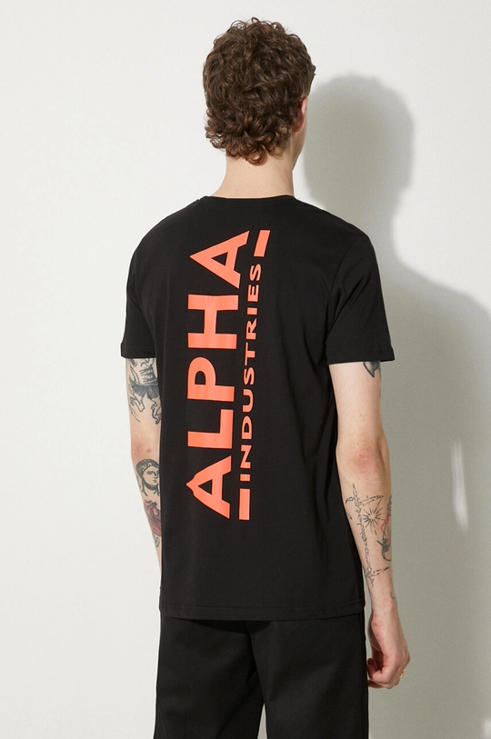 Alpha Industries t-shirt in cotone 128507RP.614 nero AA00