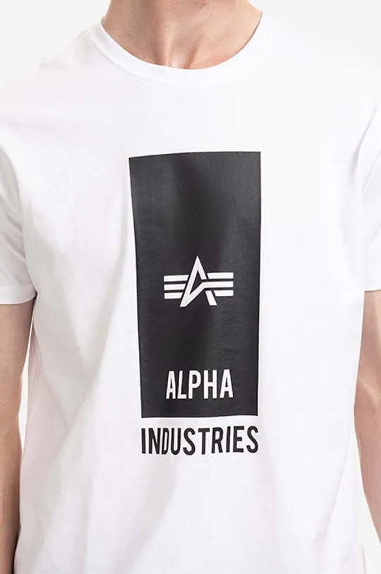 Βαμβακερό μπλουζάκι Alpha Industries Block Logo T Ανδρικά
