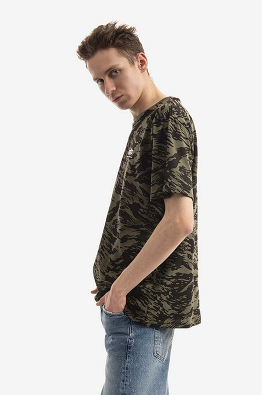 Βαμβακερό μπλουζάκι Alpha Industries Basic Tee Small Logo Camo Ανδρικά