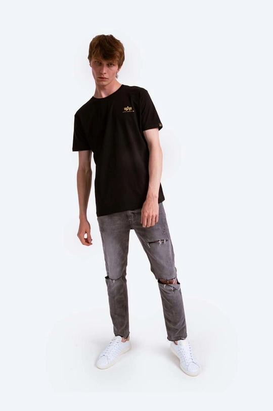 Alpha Industries t-shirt bawełniany czarny