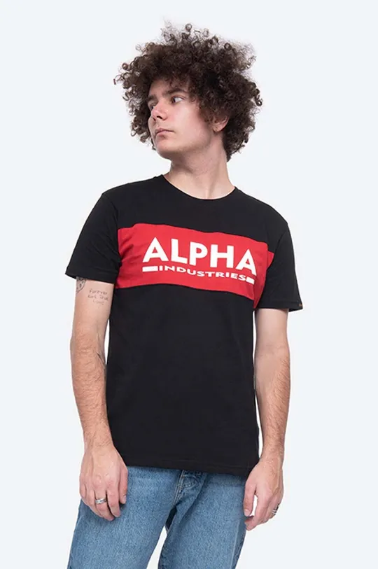 Βαμβακερό μπλουζάκι Alpha Industries Inlay T Ανδρικά