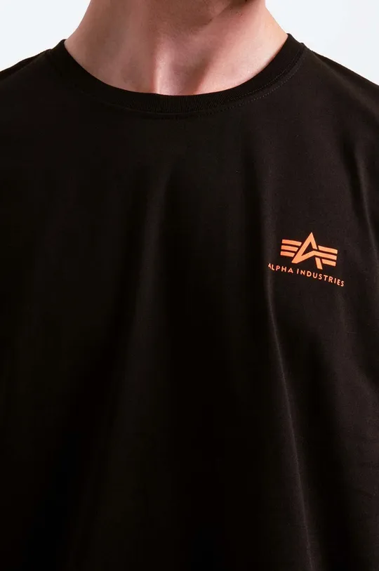 čierna Bavlnené tričko Alpha Industries Basic
