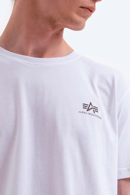 bílá Bavlněné tričko Alpha Industries Basic