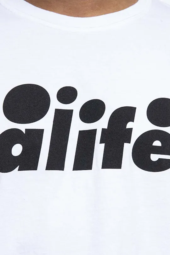 alb Alife tricou din bumbac Bubble Logo Tee