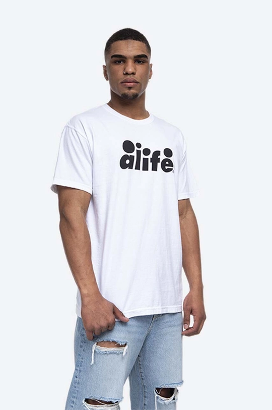 Alife t-shirt bawełniany Bubble Logo Tee Męski