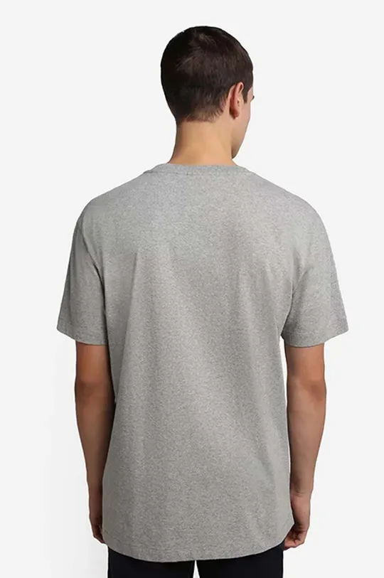 Bavlnené tričko Napapijri sivá
