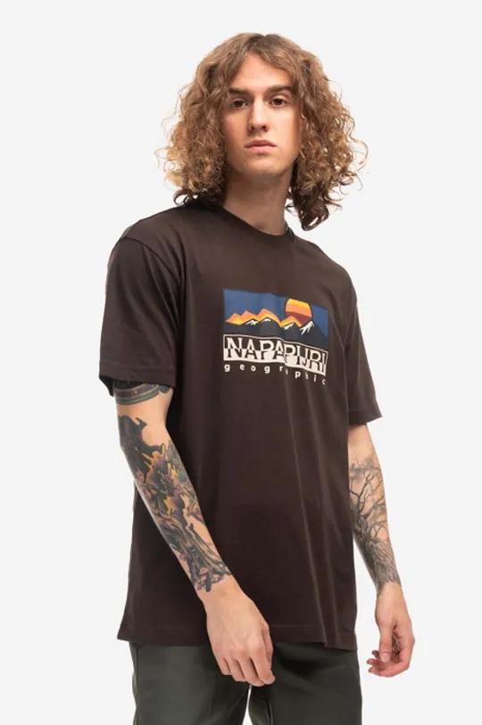 brown Napapijri cotton t-shirt Men’s