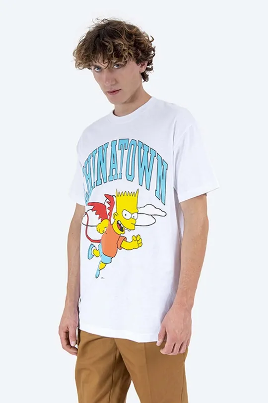 bijela Pamučna majica Market Chinatown Market x The Simpsons Devil Arc T-shirt Muški