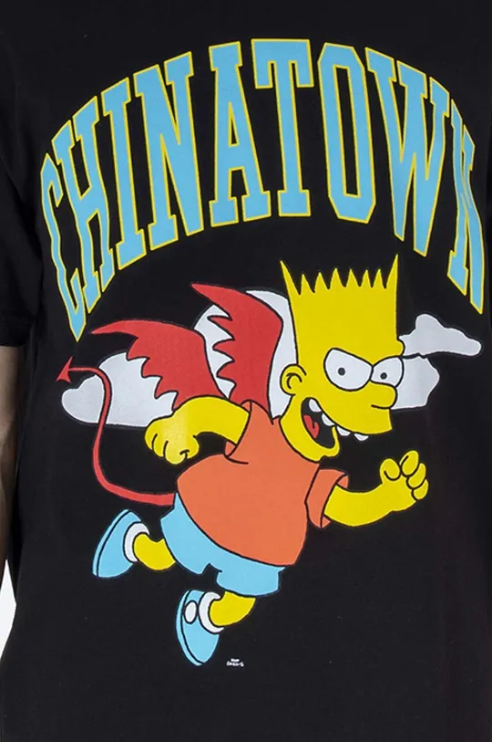 černá Bavlněné tričko Market Chinatown Market x The Simpsons Devil Arc T-shirt