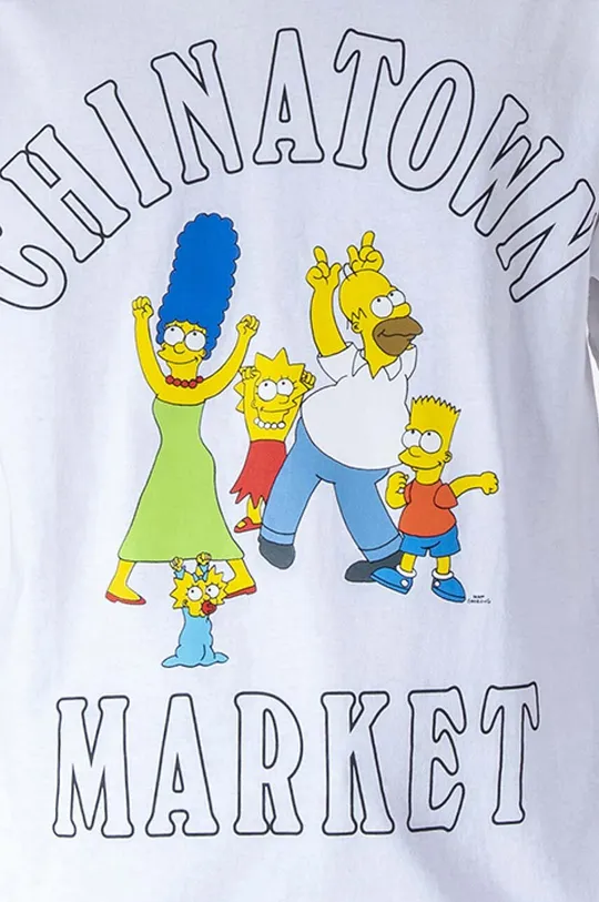 biela Bavlnené tričko Market Chinatown Market x The Simpsons Family OG Tee