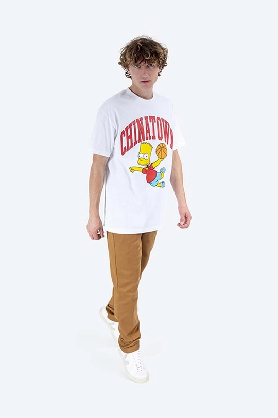 Market t-shirt bawełniany Chinatown Market x The Simpsons Air Bart Arc T-shirt biały