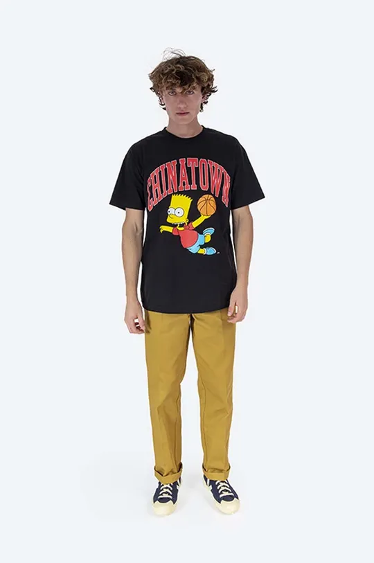 Market t-shirt bawełniany Chinatown Market x The Simpsons Air Bart Arc T-shirt czarny