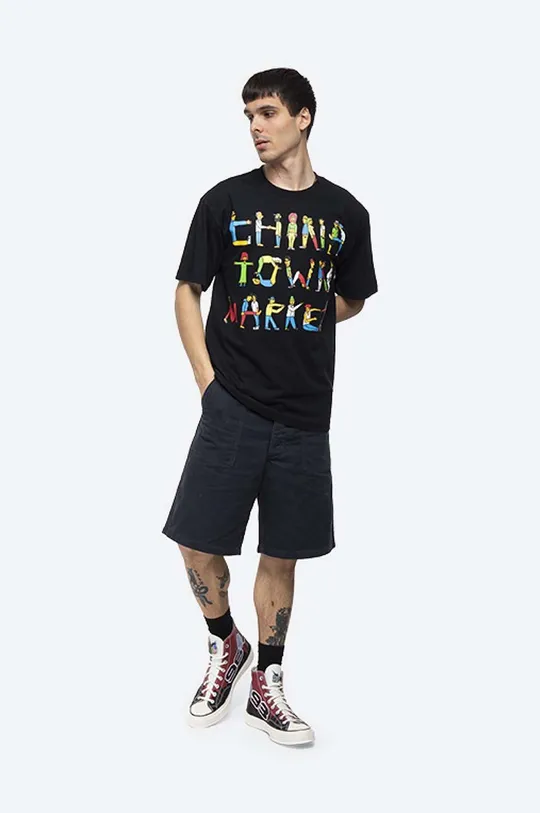 Market t-shirt bawełniany Chinatown Market City Aerobics Tee czarny