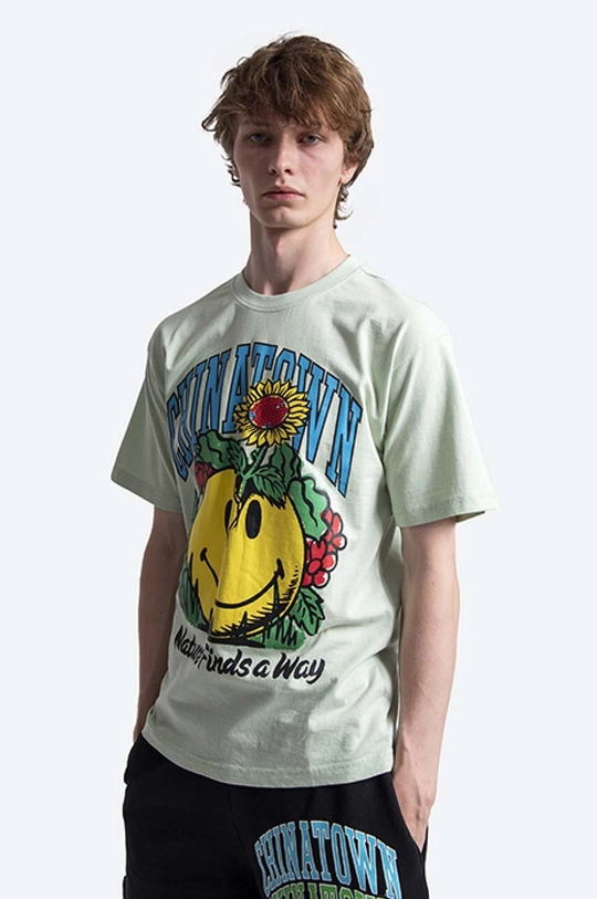 green Market cotton T-shirt Chinatown Market Smiley Planter Men’s