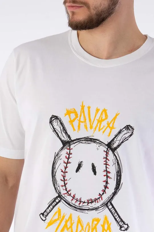бял Памучна тениска Diadora x Paura Logo