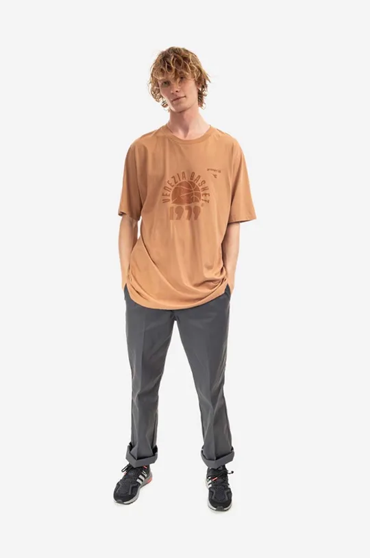 Diadora t-shirt bawełniany x Paura Basket Tee brązowy