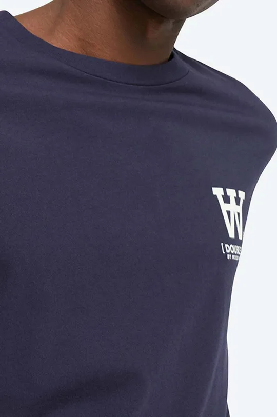 námořnická modř Bavlněné tričko Wood Wood Ace T-shirt