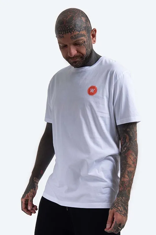 λευκό Βαμβακερό μπλουζάκι Wood Wood Ace T-shirt Ανδρικά