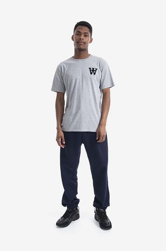 Хлопковая футболка Wood Wood Ace T-shirt серый