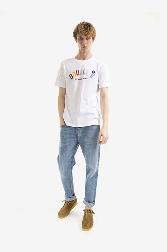 Βαμβακερό μπλουζάκι Wood Wood Ace Arch T-shirt λευκό