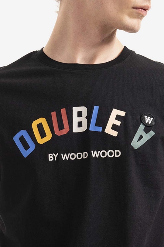 černá Bavlněné tričko Wood Wood Ace Arch T-shirt