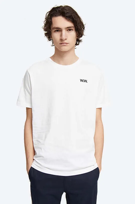 білий Бавовняна футболка Wood Wood Sami Paisley T-Shirt Чоловічий