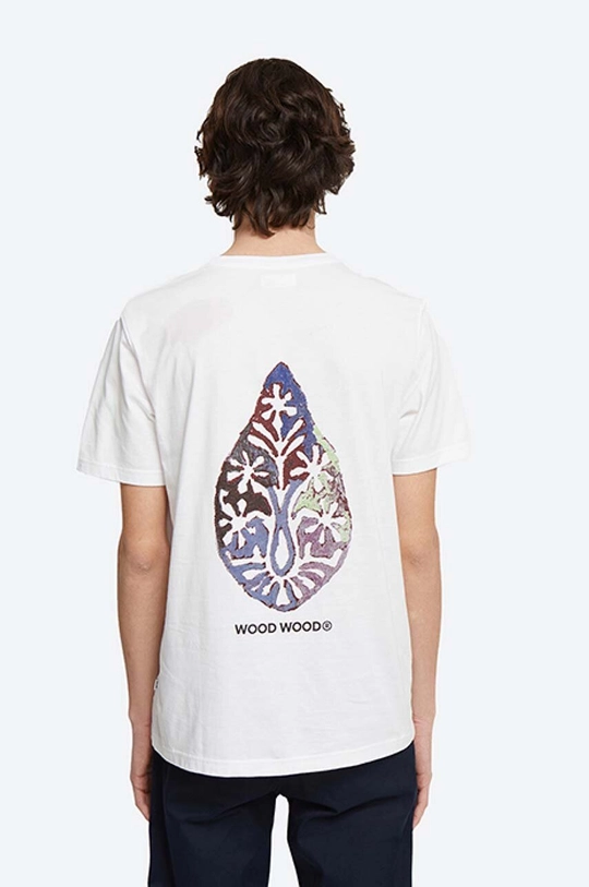 Бавовняна футболка Wood Wood Sami Paisley T-Shirt білий