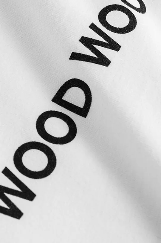 белый Хлопковая футболка Wood Wood Sami Logo T-Shirt