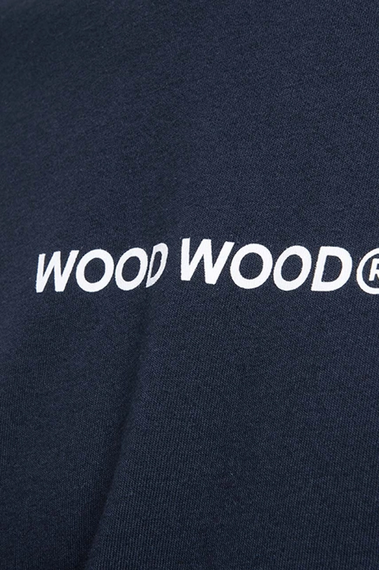 námořnická modř Bavlněné tričko Wood Wood Sami Logo T-Shirt