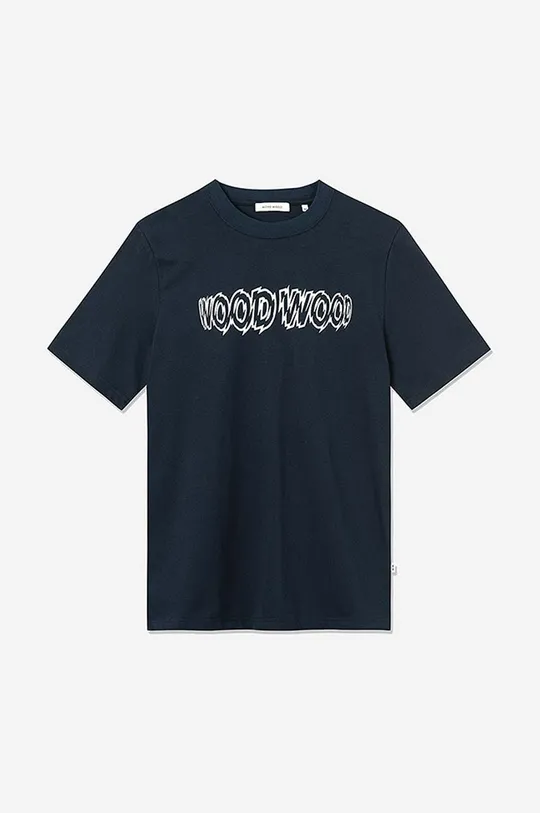Bombažna kratka majica Wood Wood Bobby Shatter Logo T-shirt 100 % Organski bombaž