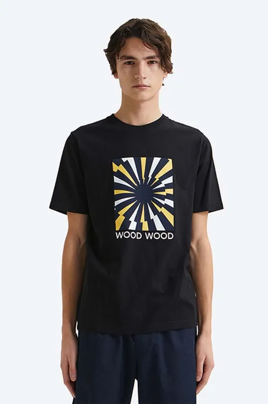 czarny Wood Wood t-shirt bawełniany Sami Lightening T-shirt Męski