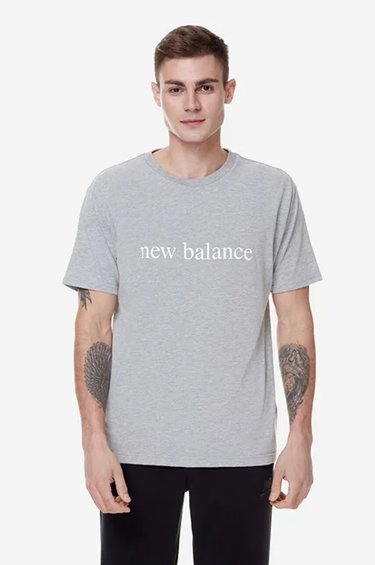 γκρί Μπλουζάκι New Balance Ανδρικά