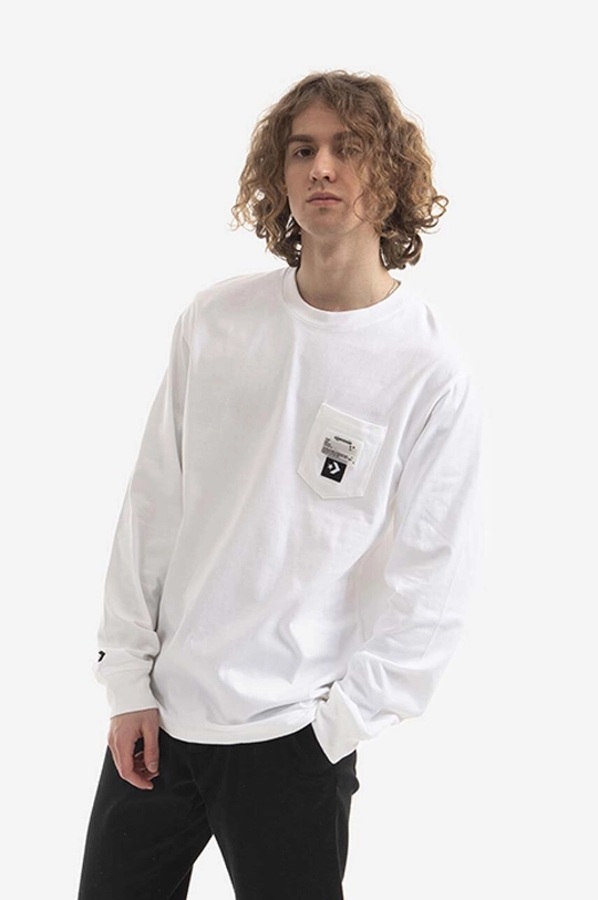 biały Converse longsleeve bawełniany Męski