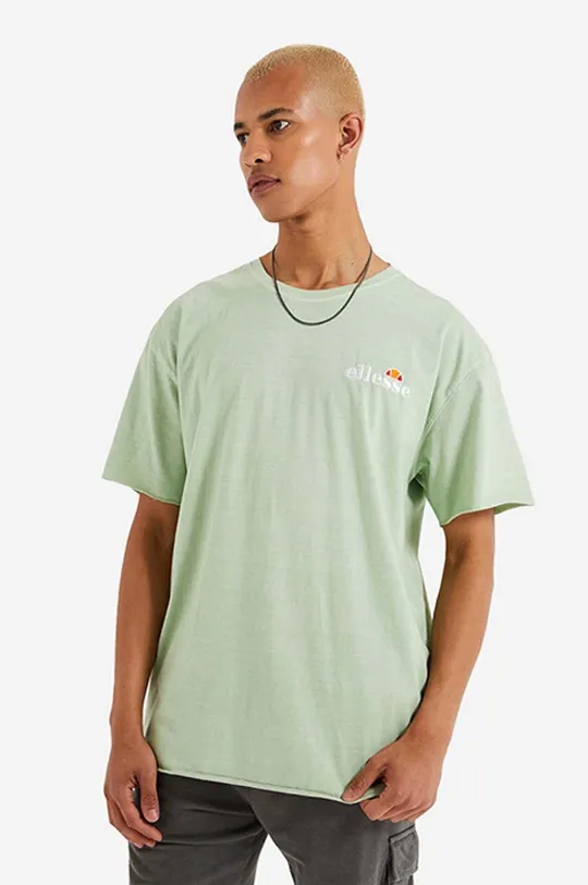 зелёный Хлопковая футболка Ellesse Мужской