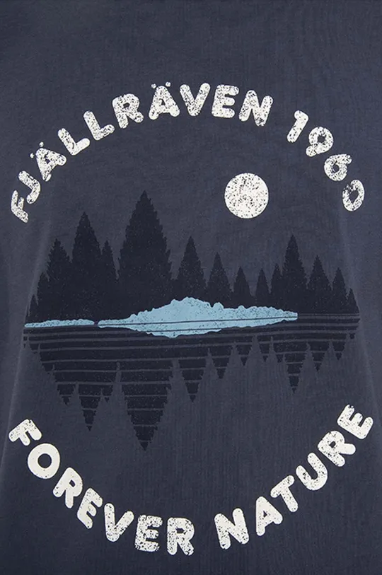 blu navy Fjallraven t-shirt in cotone Forest Mirror