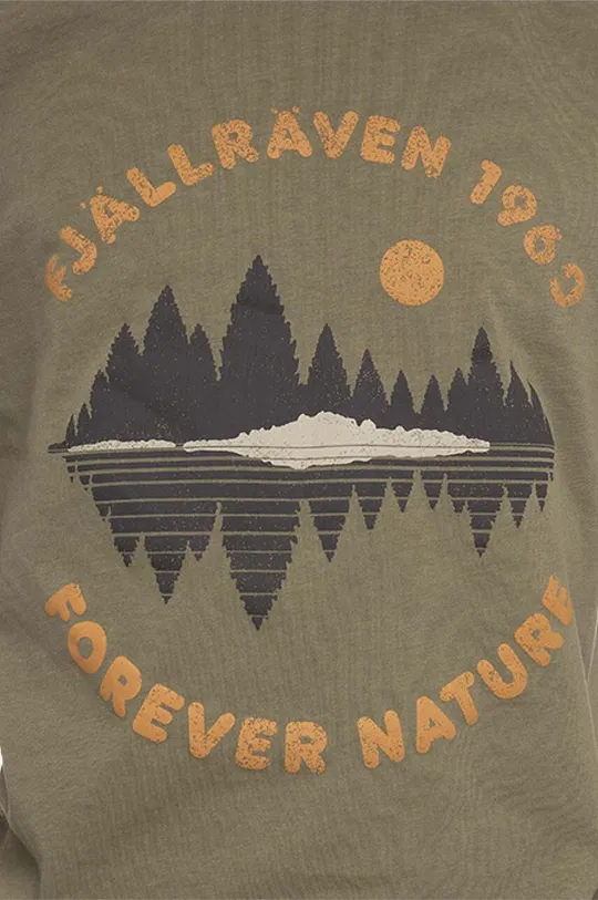 зелен Памучна тениска Fjallraven Forest Mirror