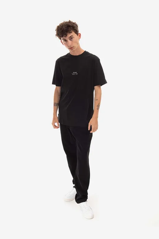 Βαμβακερό μπλουζάκι STAMPD μαύρο