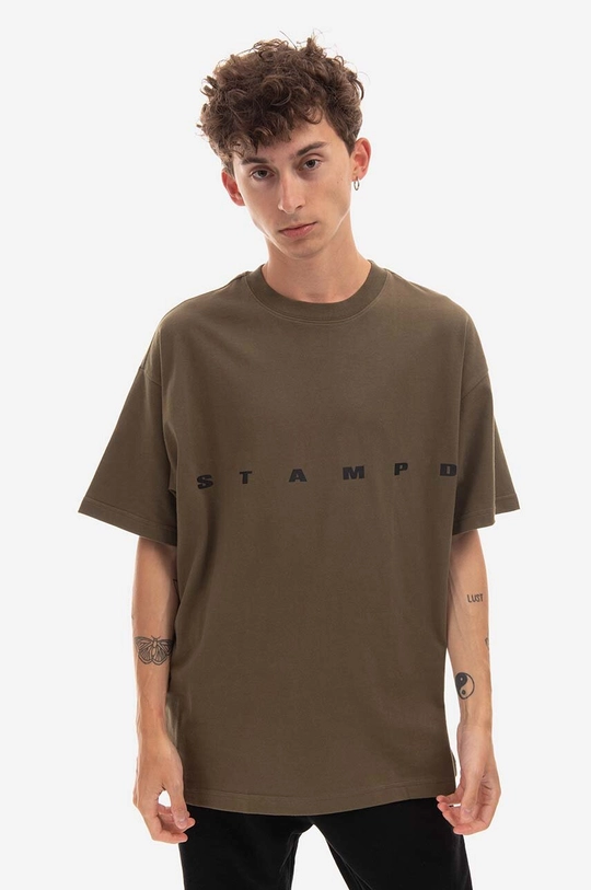 verde STAMPD tricou din bumbac De bărbați