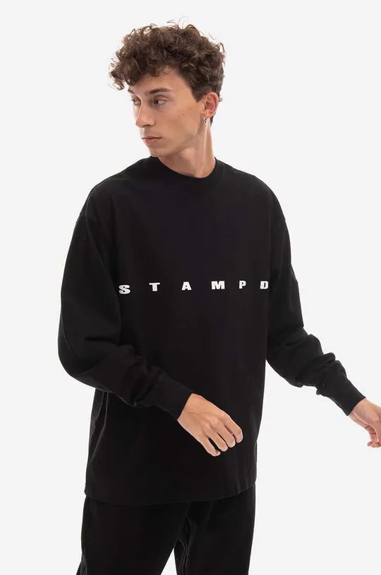 Βαμβακερή μπλούζα με μακριά μανίκια STAMPD