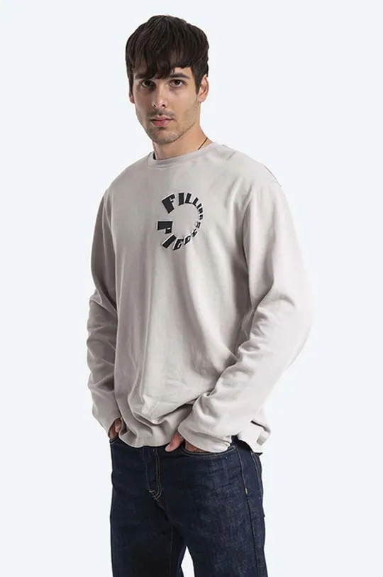 hnědá Bavlněné tričko s dlouhým rukávem Filling Pieces Longsleeve Graphic Pánský