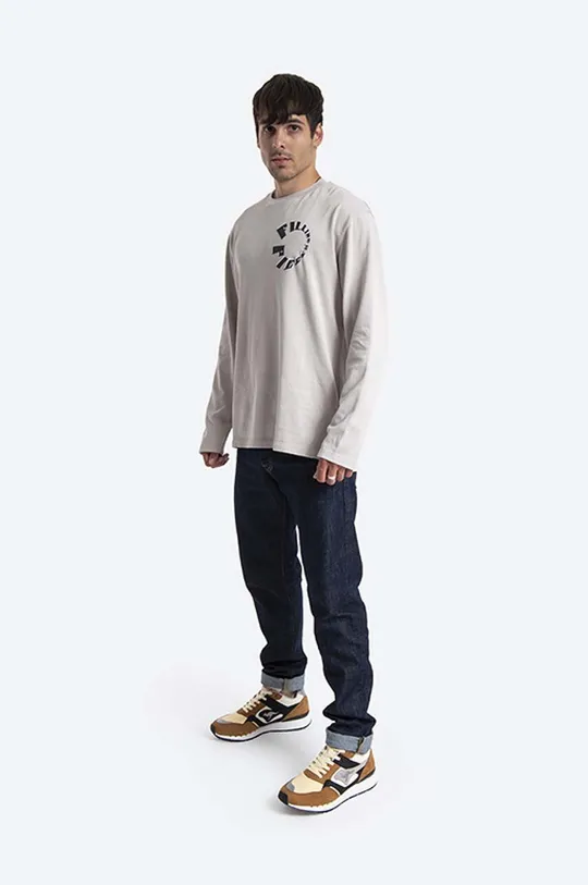 Filling Pieces cotton longsleeve top Longsleeve Graphic brown