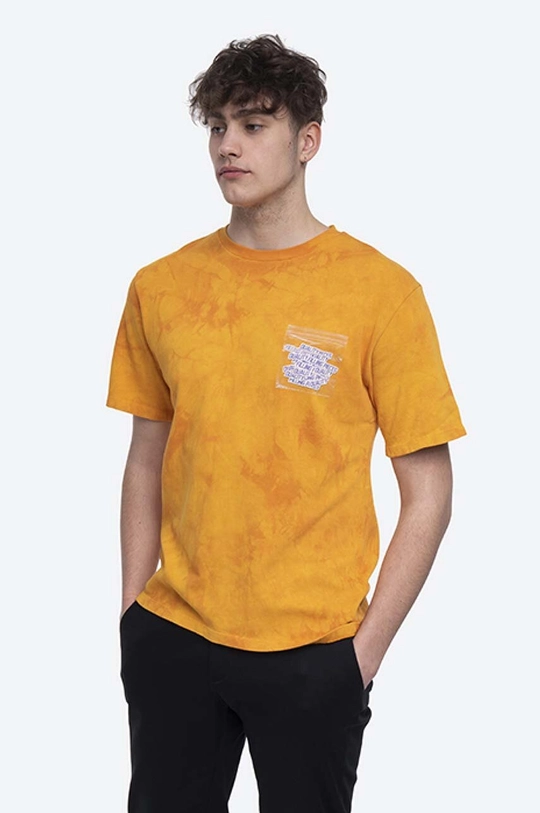 narančasta Pamučna majica Filling Pieces Graphic Tee Muški