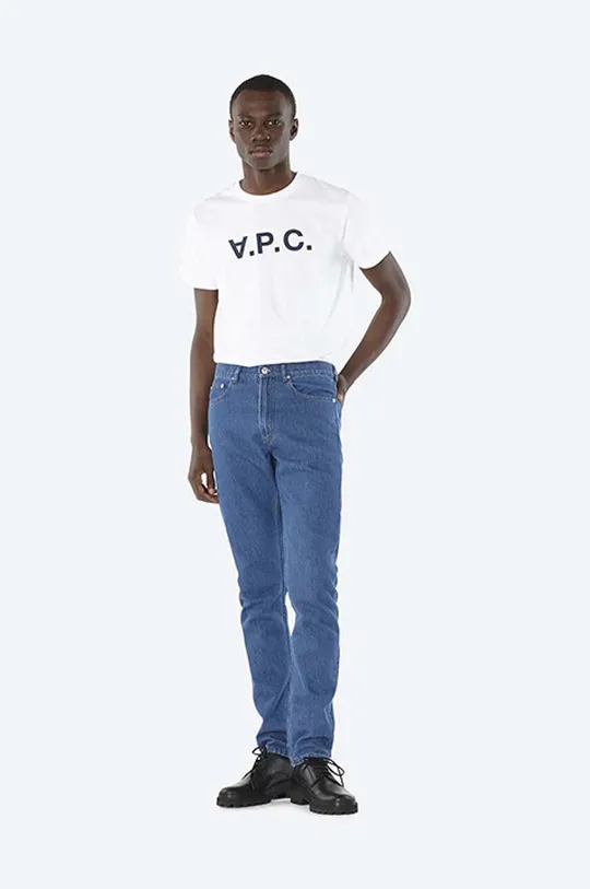 A.P.C. tricou din bumbac Vpc Blanc alb